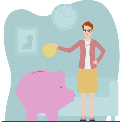 Illustration zum Thema Freiwillige Sparbeiträge