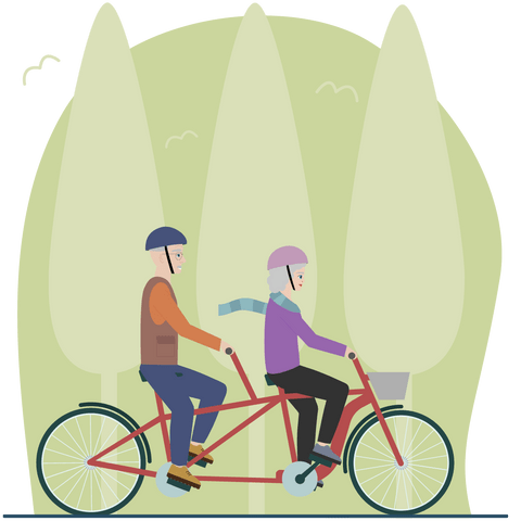 Illustration zum Lebensereignis Pensionierung