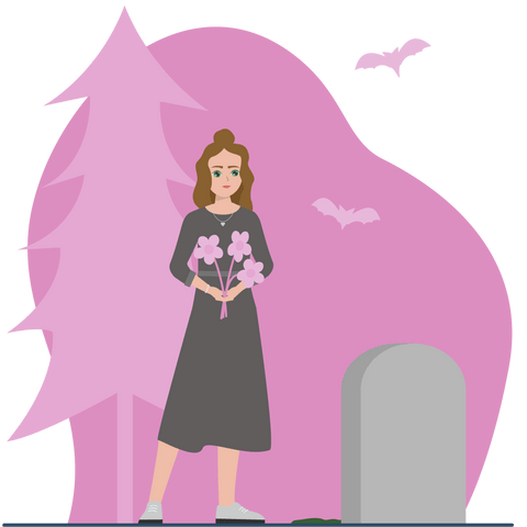 Illustration zum Thema Todesfall