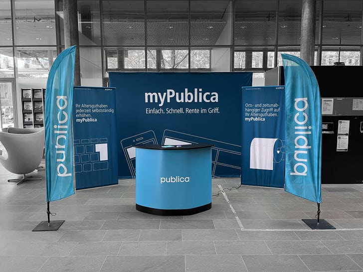 Bild vom Pop-Up-Stand