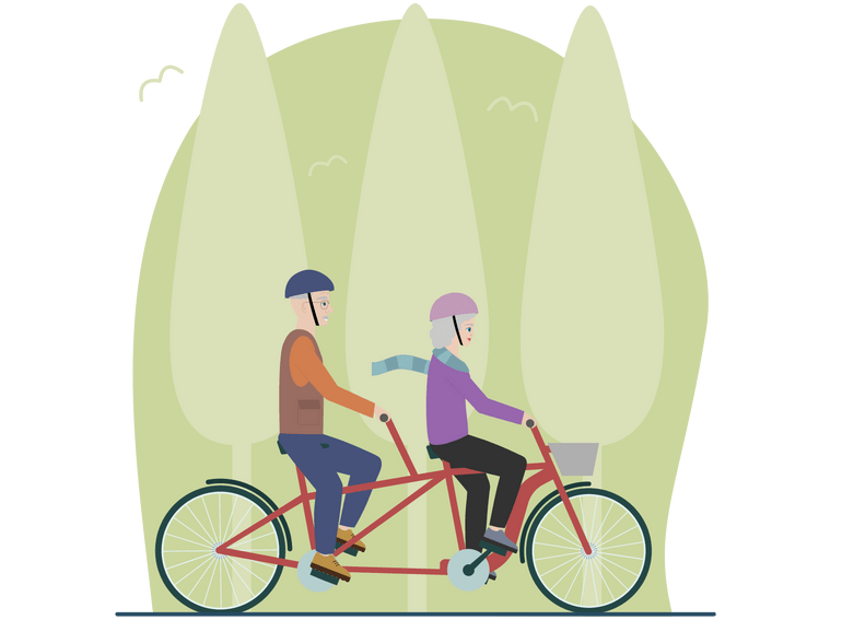 Illustration zum Lebensereignis Pensionierung